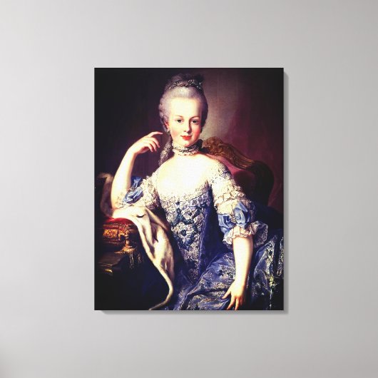 Portrait of Marie Antoinette – Martin van Meytens Canvas Afdruk (Voorkant)