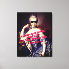 Portrait of Marie Antoinette with Sunglasses queen Canvas Afdruk