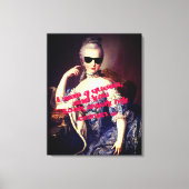 Portrait of Marie Antoinette with Sunglasses quote Canvas Afdruk (Voorkant)