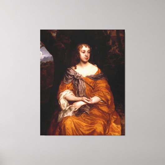 Portrait of Miss Wharton (1660) Canvas Afdruk (Voorkant)