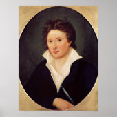 Portrait of Percy Bysshe Shelley, 1819 Poster (Voorkant)
