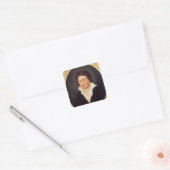 Portrait of Percy Bysshe Shelley, 1819 Vierkante Sticker (Envelop)