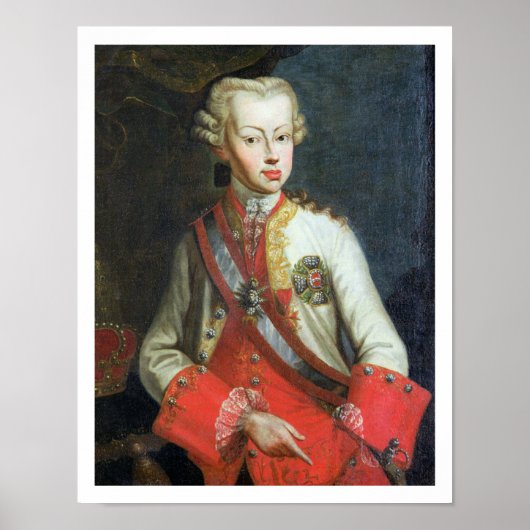 Portrait of Pietro Leopoldo di Lorena, c.1750 (aar Poster (Voorkant)