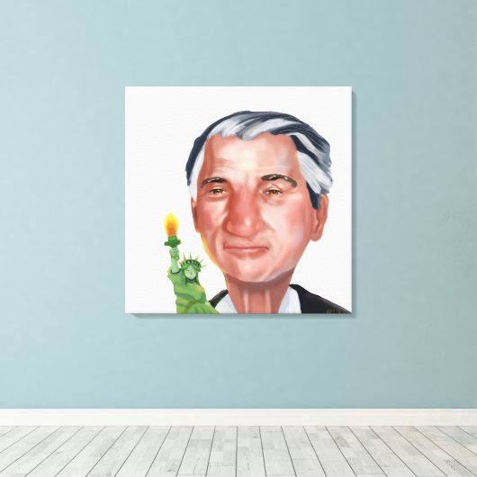 Portrait of Robert Deniro Canvas Afdruk (Insitu (Houten vloer))