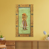 Portrait of Shah Jahan, 1631, Mughal Canvas Afdruk (Insitu (Woonkamer))