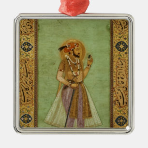 Portrait of Shah Jahan, 1631, Mughal Metalen Ornament