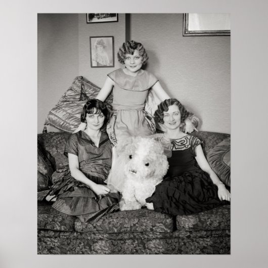 Portrait of Sisters, 1924.  foto Poster (Voorkant)