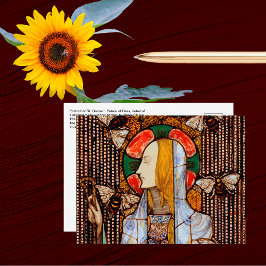 Portrait of St. Gobnait, Patron of Bees, Briefkaart