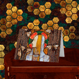 Portrait of St. Gobnait, Patron of Bees, Kaart