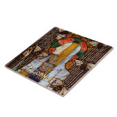 Portrait of St. Gobnait, Patron of Bees,  Tegeltje (Zijkant)