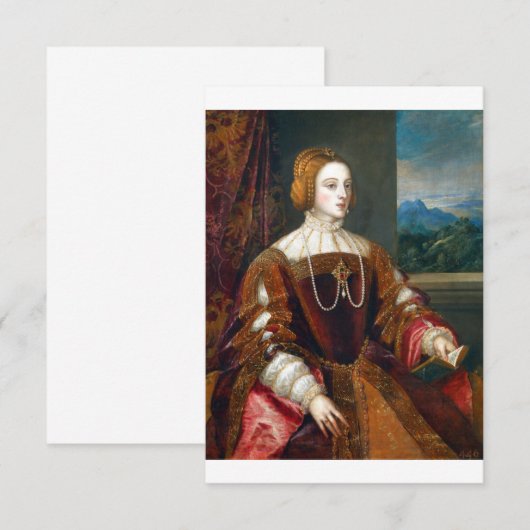 Portrait Of The Empress Isabella Of Portugal Save The Date (Voorkant / Achterkant)