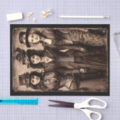 Portrait of Three Steampunk Women DX6L Decoupage Tissuepapier (Craft)