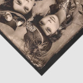 Portrait of Two Steampunk Women DX5L Decoupage Tissuepapier (Detail)