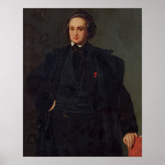 Portrait of Victor Hugo, c.1833 Poster (Voorkant)