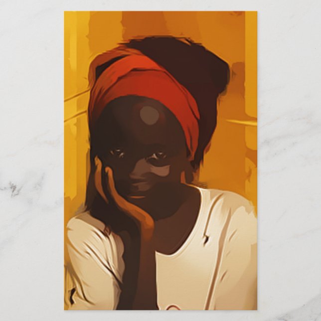 Portrait of young african girl (Voorkant)