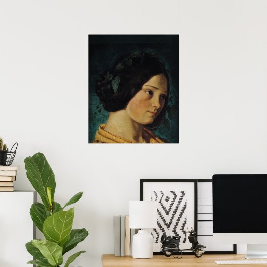 Portrait of Zelie Courbet, c.1842 Poster (Thuiskantoor)