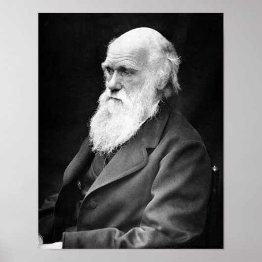 Portrait Photo of Charles Darwin Poster (Voorkant)