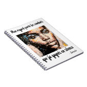 Portrait pixel audacieux aux tons vifs notitieboek (Rechterzijde)