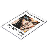 Portrait pixel audacieux aux tons vifs notitieboek (Linkerzijde)