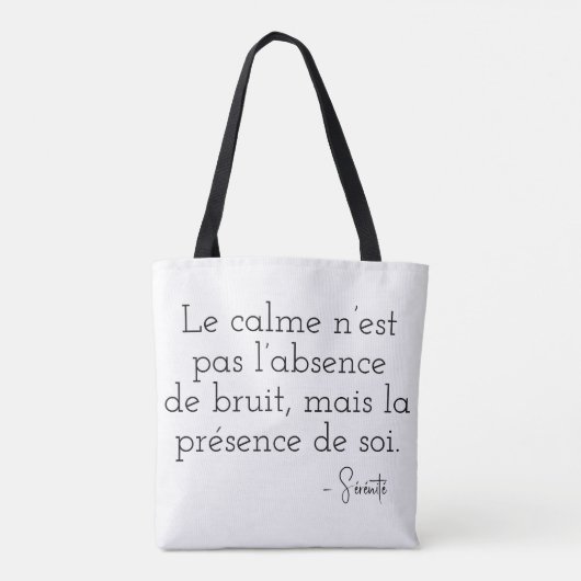 Portrait Pixel Doux avec Citation Silencieuse Tote Bag (Achterkant)