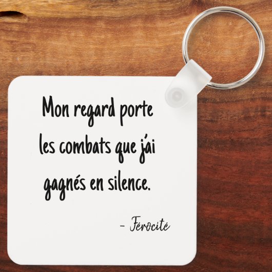 Portrait pixelisé puissant sleutelhanger (Achterkant)