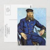 Portrait Postman Joseph Roulin Van Gogh Fine Art Briefkaart (Voorkant / Achterkant)