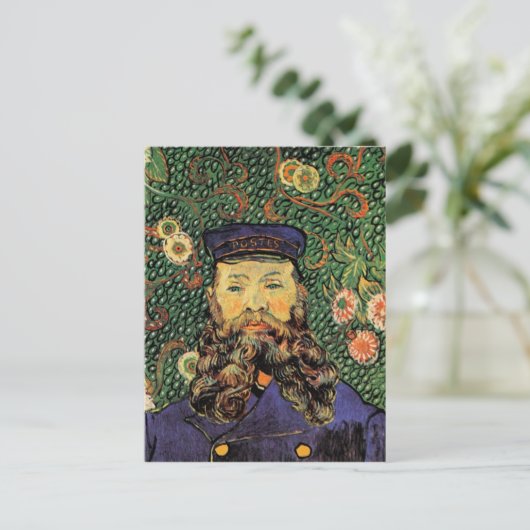 Portrait Postman Joseph Roulin Van Gogh Fine Art Briefkaart (Staand voorkant)