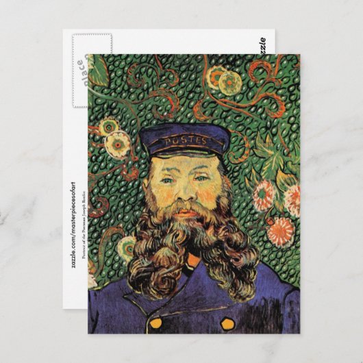 Portrait Postman Joseph Roulin Van Gogh Fine Art Briefkaart (Voorkant / Achterkant)