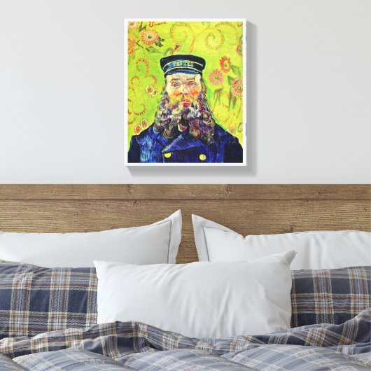 Portrait Postman Joseph Roulin Vincent van Gogh Canvas Afdruk (Insitu (Slaapkamer))