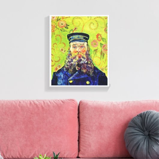 Portrait Postman Joseph Roulin Vincent van Gogh Canvas Afdruk (Insitu (Woonkamer))
