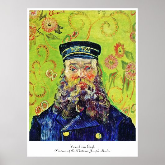 Portrait Postman Joseph Roulin Vincent van Gogh Poster (Voorkant)