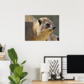 Portrait Rock hyrax Poster (Thuiskantoor)