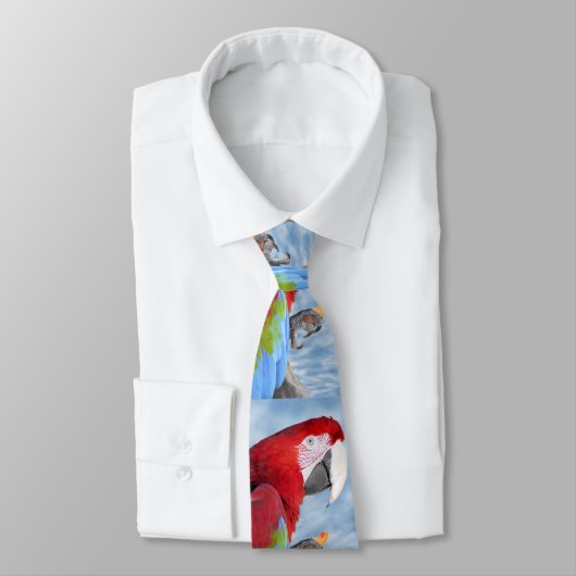 Portrait Scarlet macaw Stropdas (Gebonden)