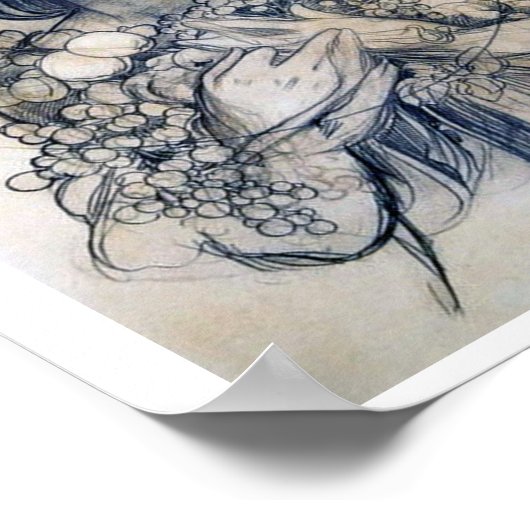 Portrait (Studie), Alphonse Mucha Poster (Hoek)