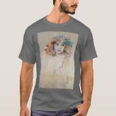 Portrait (Studie), Alphonse Mucha T-shirt (Voorkant)