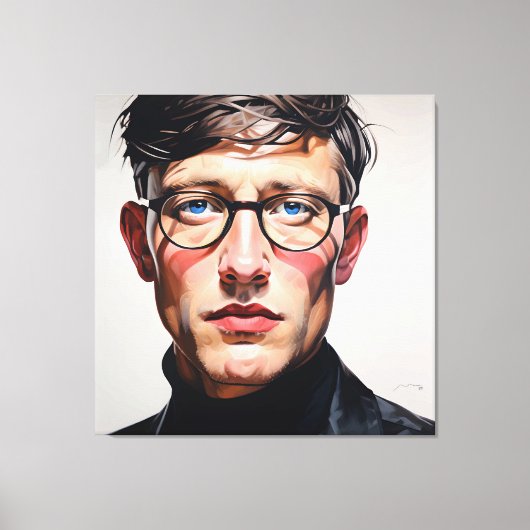 PORTRAIT THE FACEMAN N7 - generativecontent Canvas Afdruk (Voorkant)