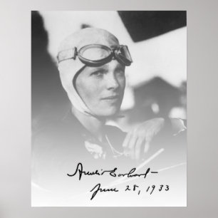 PORTRAIT VAN EEN AVIATRIX POSTER