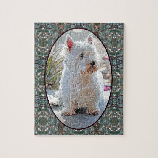 PORTRAIT VAN EEN WESTIE LEGPUZZEL (Verticaal)