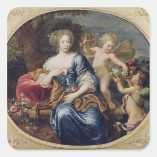 Portrait vermoedelijk Francoise-Athenais Vierkante Sticker