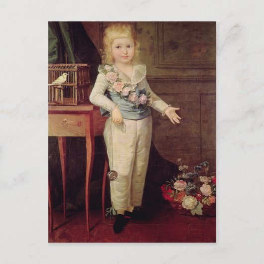 Portrait Vermoedelijk Louis XVII Briefkaart (Voorkant)