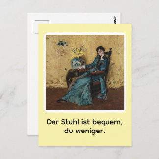 Portrait von Dora Wheeler mit frechem Spruch Briefkaart