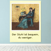 Portrait von Dora Wheeler mit frechem Spruch Canvas Afdruk (Insitu (Houten vloer))