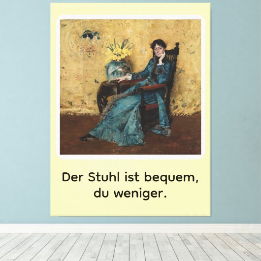 Portrait von Dora Wheeler mit frechem Spruch Canvas Afdruk (Insitu (Houten vloer))