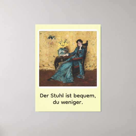 Portrait von Dora Wheeler mit frechem Spruch Canvas Afdruk (Voorkant)