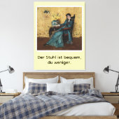 Portrait von Dora Wheeler mit frechem Spruch Canvas Afdruk (Insitu (Slaapkamer))