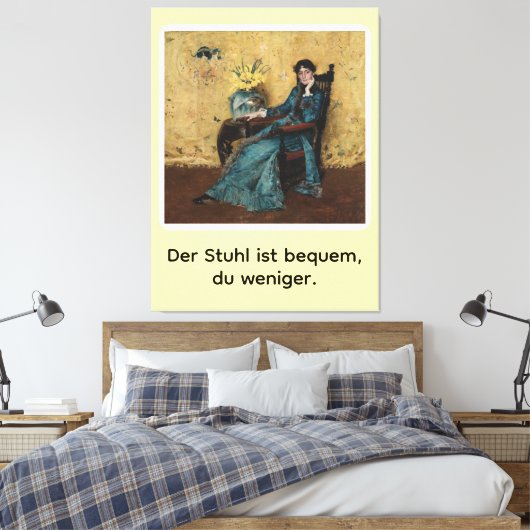 Portrait von Dora Wheeler mit frechem Spruch Canvas Afdruk (Insitu (Slaapkamer))