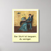 Portrait von Dora Wheeler mit frechem Spruch Canvas Afdruk (Voorkant)