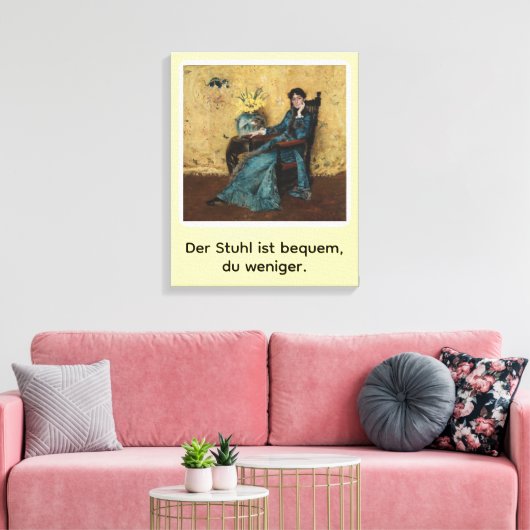 Portrait von Dora Wheeler mit frechem Spruch Canvas Afdruk (Insitu (Woonkamer))