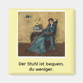 Portrait von Dora Wheeler mit frechem Spruch Magneet (Voorkant)