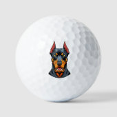 Portraits of a head Doberman dog front view Golfballen (Voorkant)